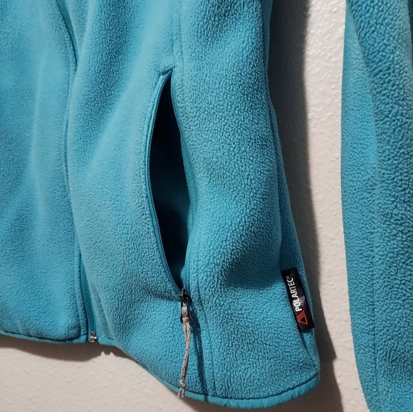 Columbia Robin's Egg Blue Womens Polartech Fleece Jacket  Size Small Full Zip - Picture 7 of 11